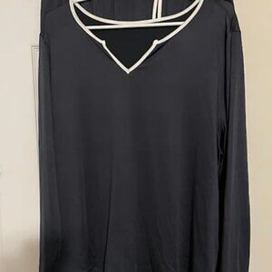 Shein Size 1X Navy Blue and White Pajama Set